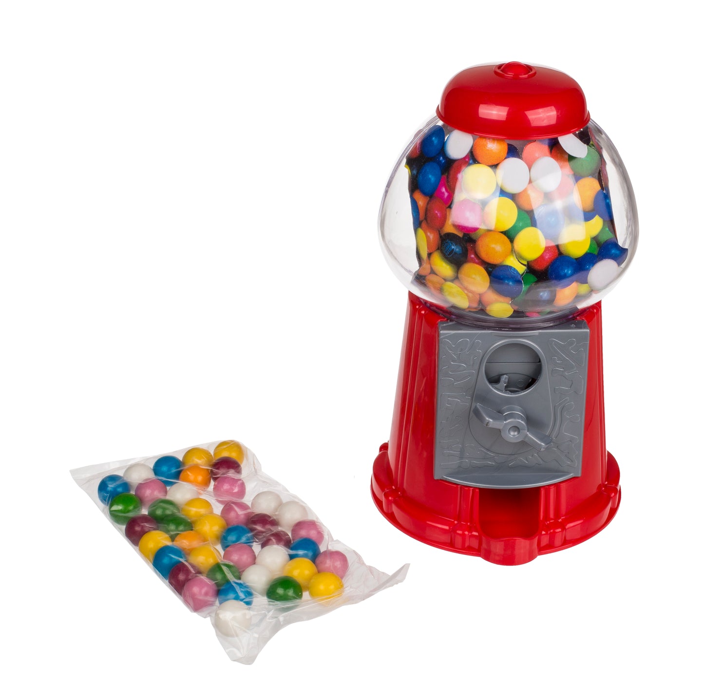 Red Gum Ball Machine with Chewing Gum - Gumballs