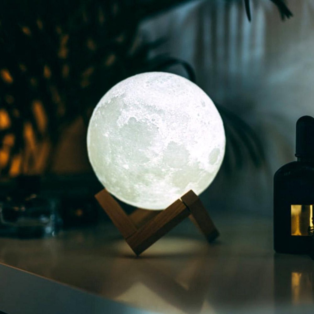 Mini 3D Colour Changing Touch LED Moon Lamp