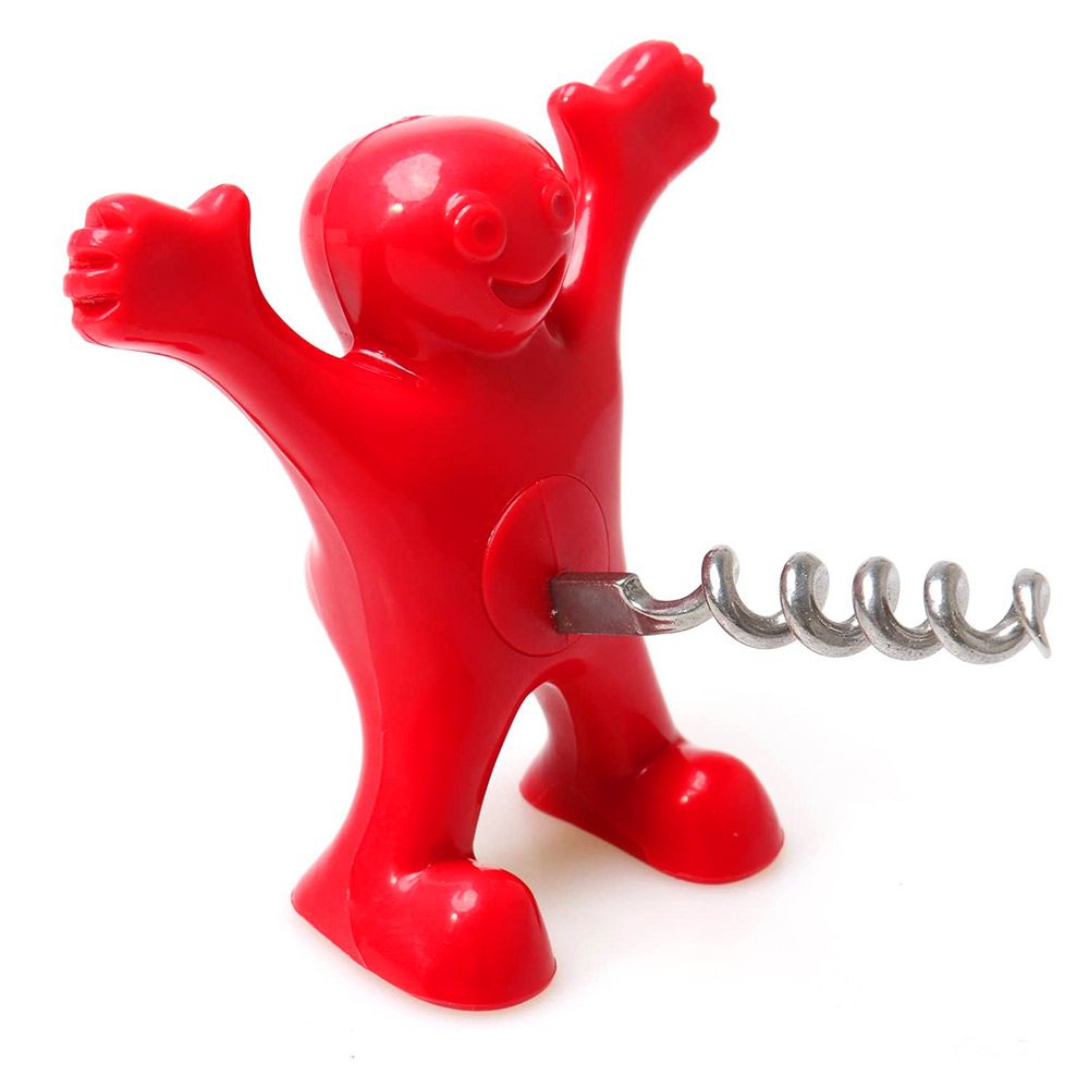 Happy Man Corkscrew - Bottle Opener, & Wine Stopper Set