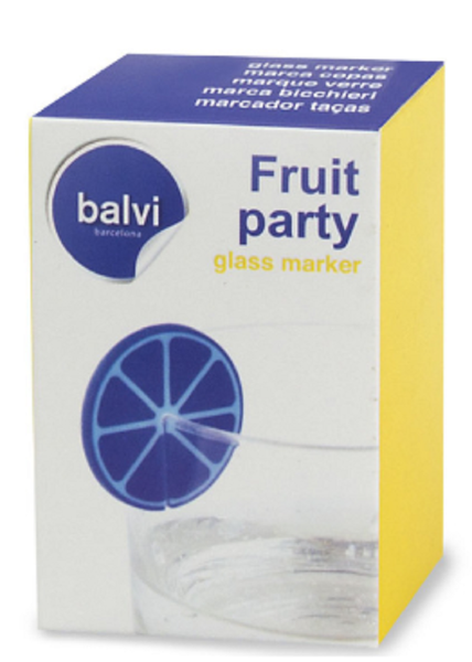 Glass Markers - Silicone Fruit Slices - Drinkware Charms - Box of 8 (3cm)