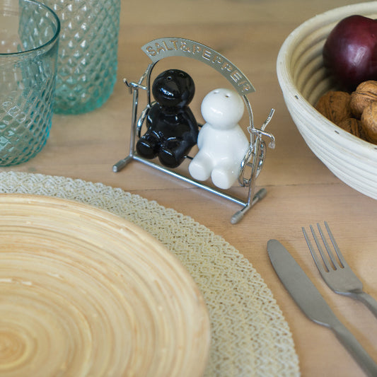 Ceramic Salt & Pepper Set - Swing