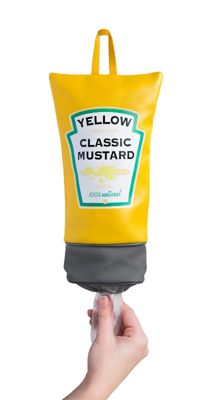Plastic Bag Dispenser & Holder - Mustard / Ketchup