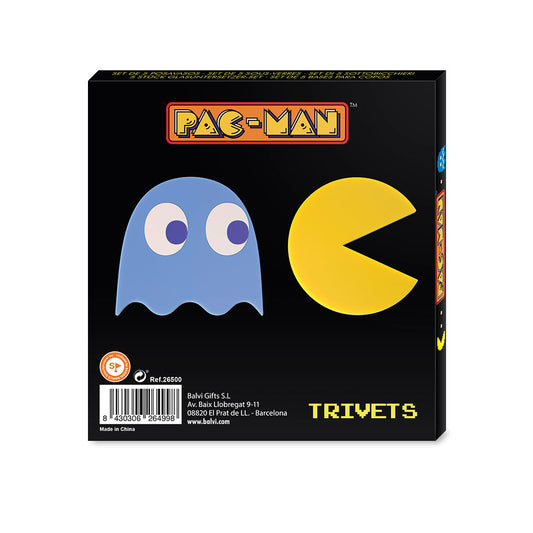 Set of 2 Magnetic Pac-Man Trivets (pot stands) Made of Heat-Resistant Silicone