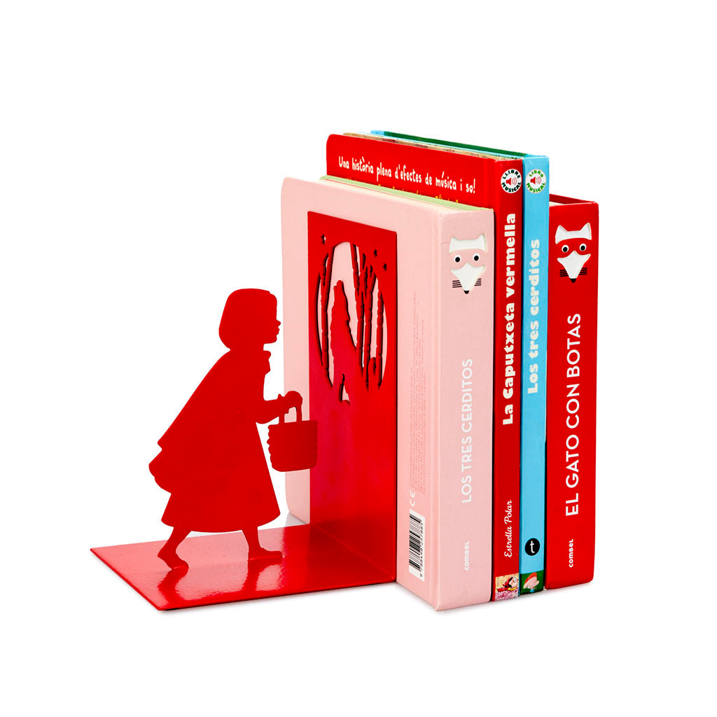 Bookend - Little Red Riding Hood- Red - Metal