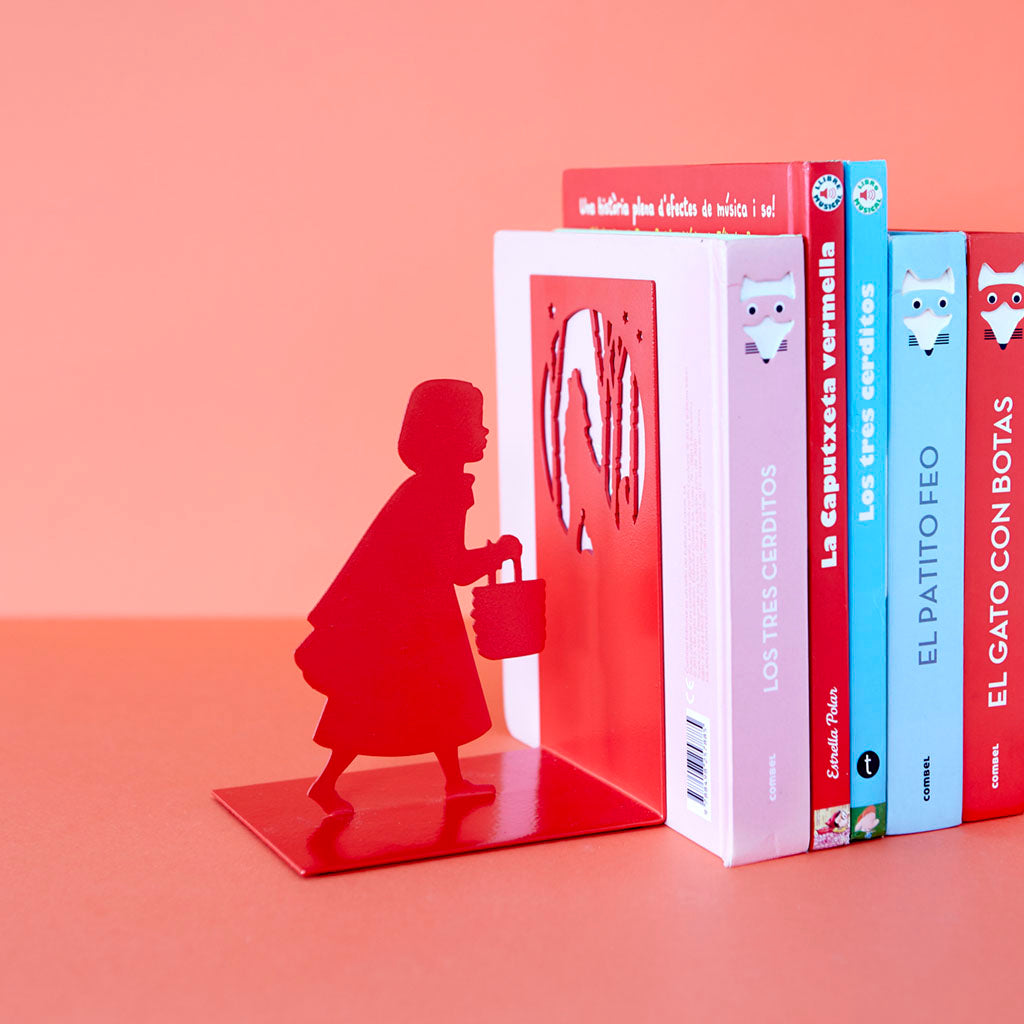 Bookend - Little Red Riding Hood- Red - Metal