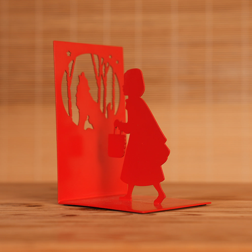 Bookend - Little Red Riding Hood- Red - Metal