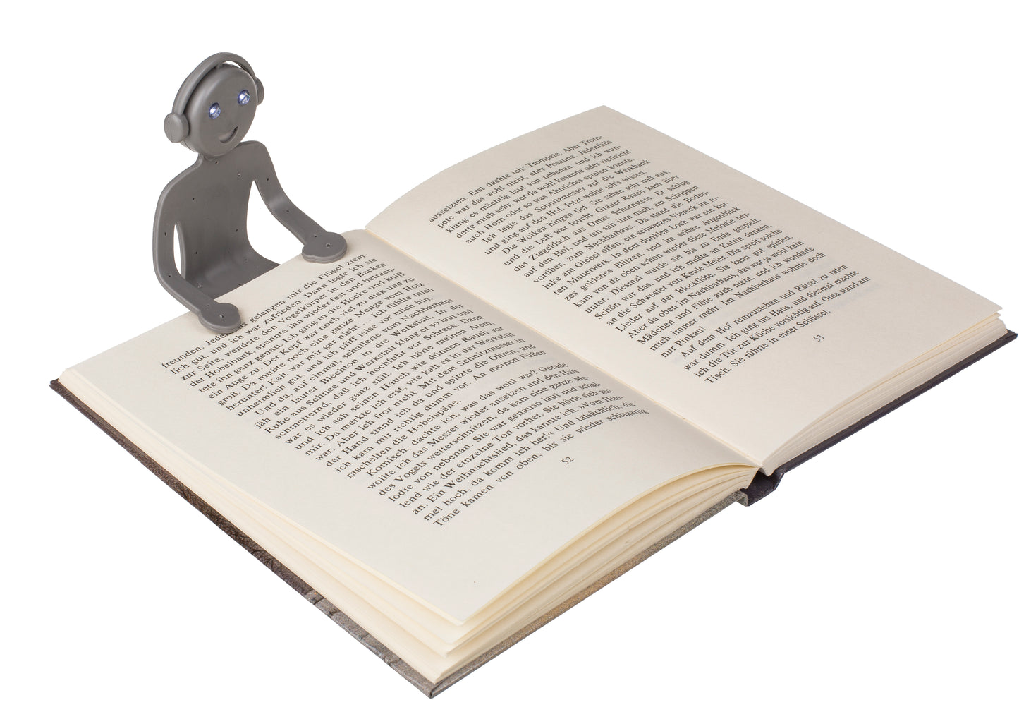 Flexible Reading Man LED Book light, Phone Holder, & Bookmark