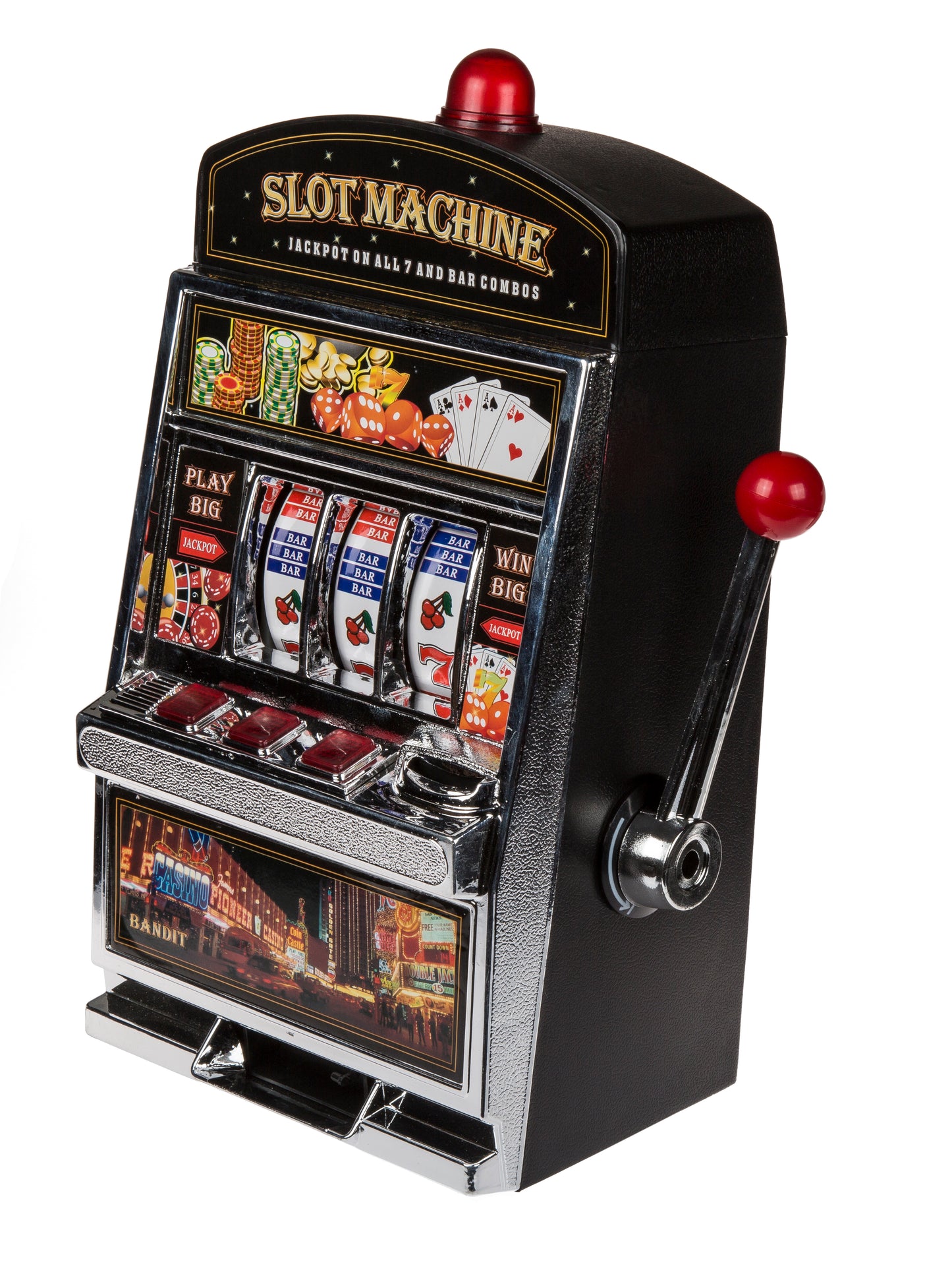 Slot machine with bell & LED Light - Money Box
