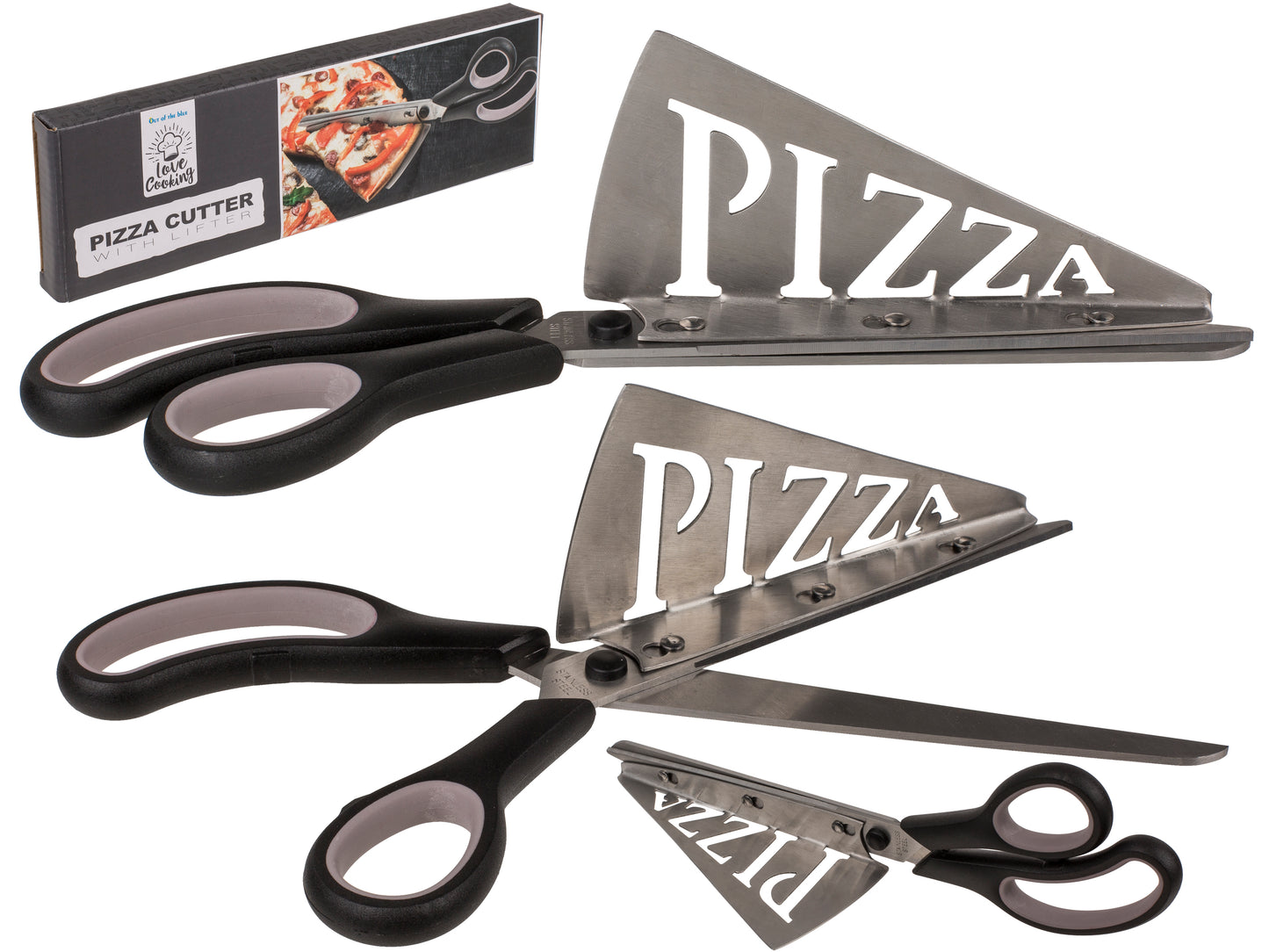 Pizza Cutter - Pizza Scissors & Lift in one