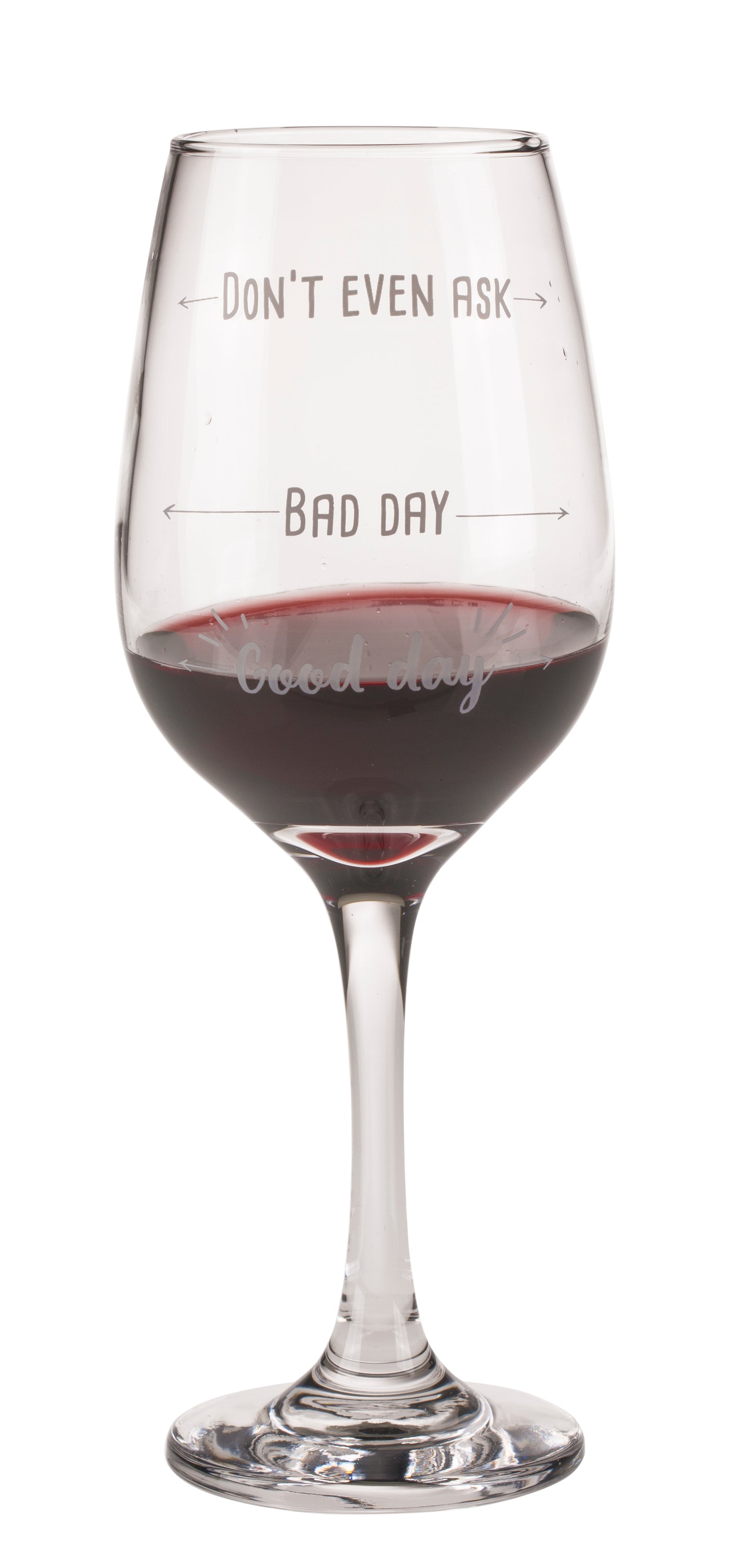 Wine Glass - Mood Barometer - Good day/ Bad Day/ Don't Even Ask