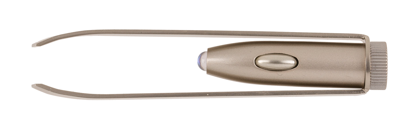 Stainless steel tweezer with LED