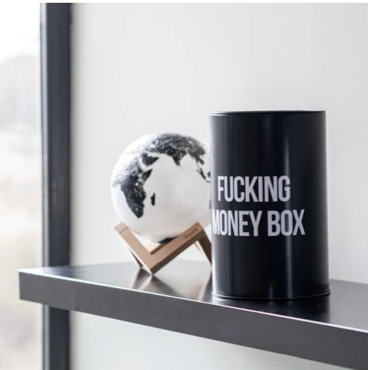 Money Box "F%$king Money Box" XL with lid - Piggy Bank