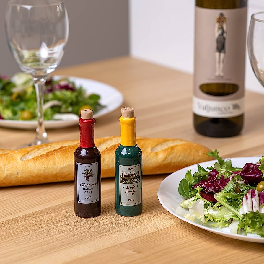 Salt & Pepper Shakers - Wine bottles