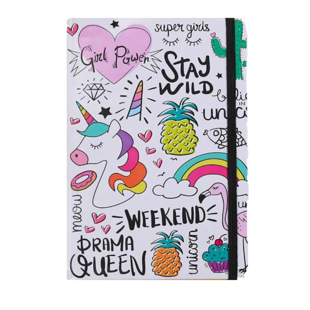 A5 Lined Notebook - Unicorn - 80 Pages