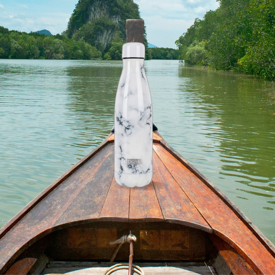 Thermal bottle 500ml Marble White