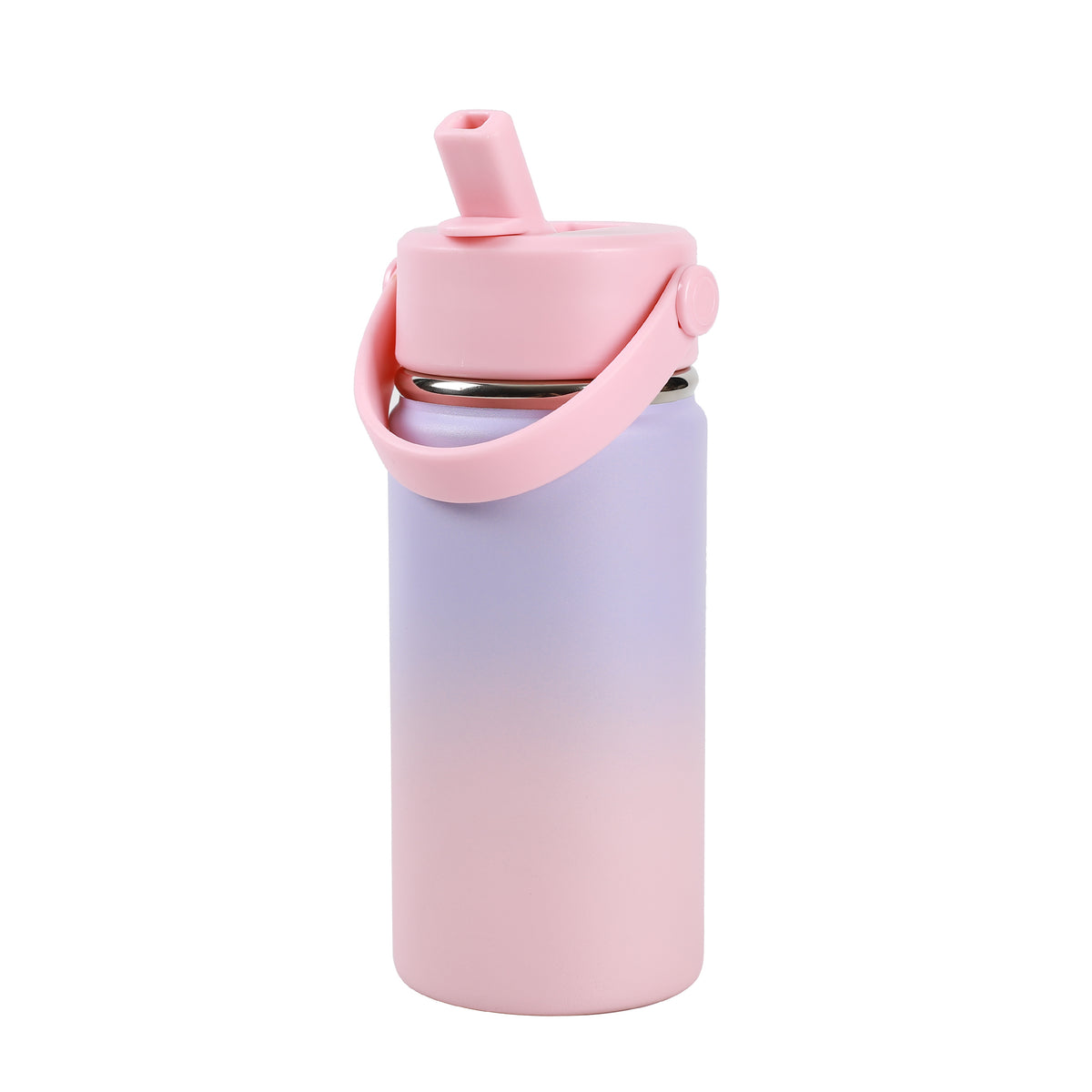 iDrink 400ml Ombre Triple-Walled Insulated Bottle with Pop-Up Straw