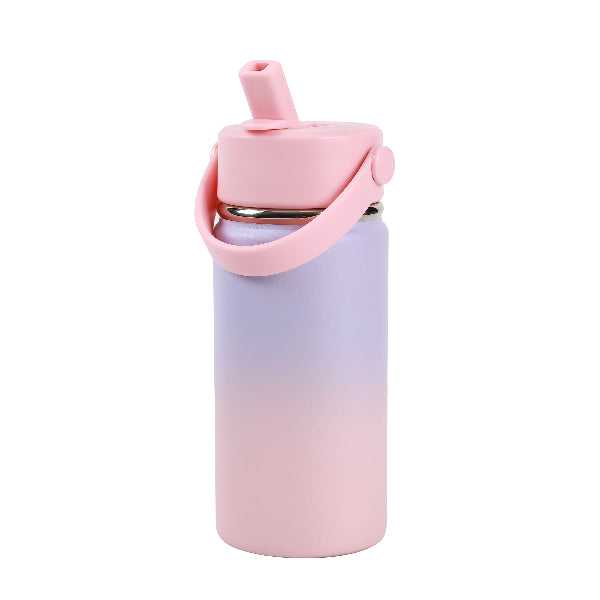 iDrink 400ml Ombre Triple-Walled Insulated Bottle with Pop-Up Straw