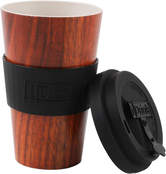 RPET cup 435 ml WOOD