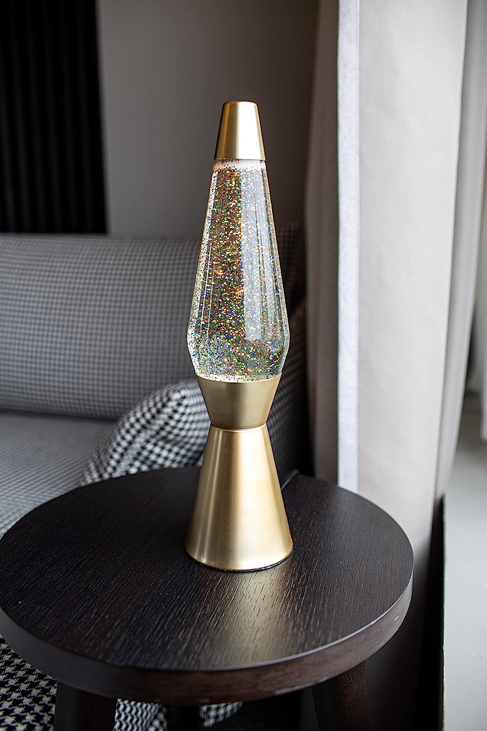 Bullet Lava Lamp - Matte Gold Base / Clear Liquid / Gold Glitter