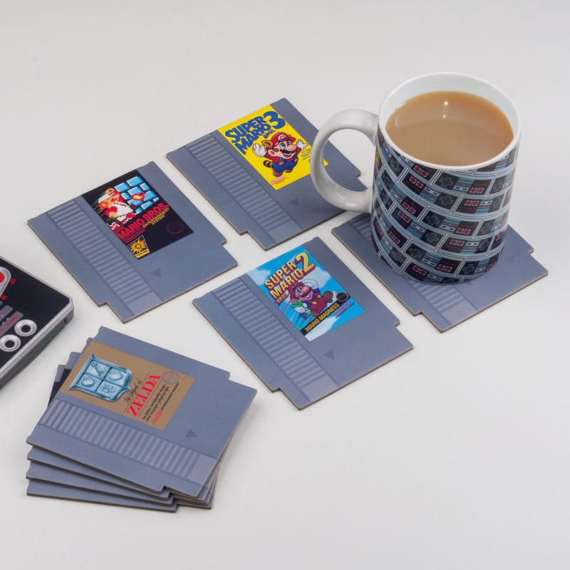 Vintage Nintendo Electronic Systems (NES) Cartridge Coasters - Cardboard