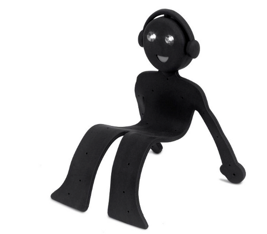 Book Light Android/Robot - Black