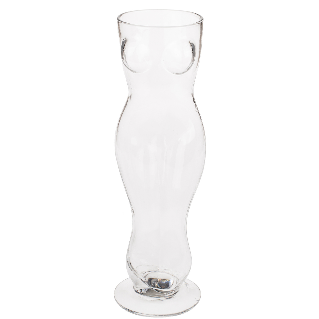 Female Silhouette Beer Glass