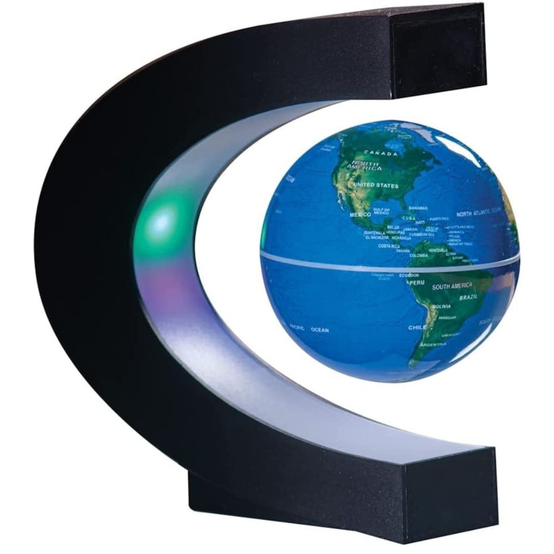 Decorative Table Lamp - Magnetic Levitating Globe C-Shaped