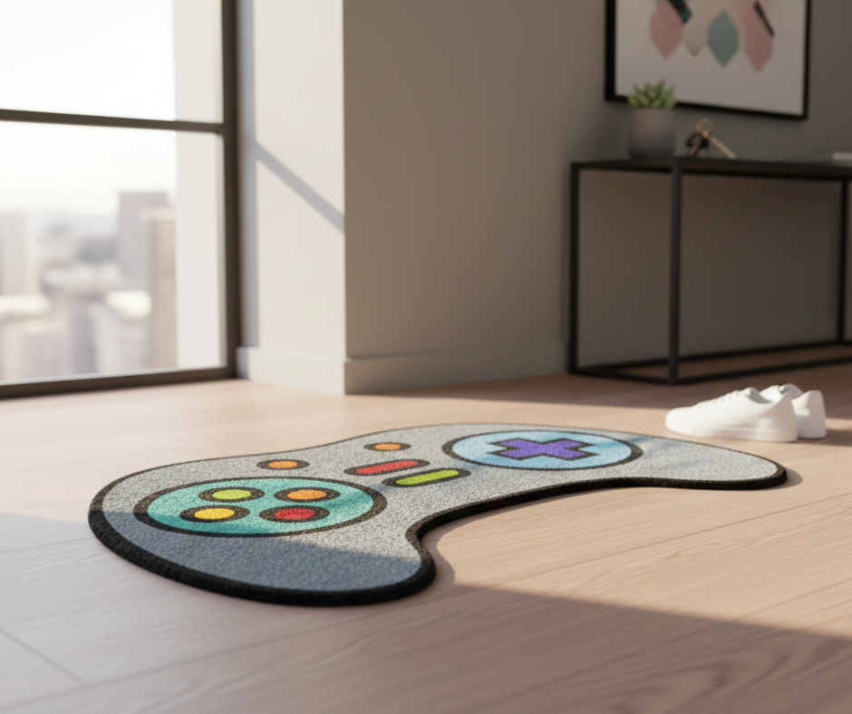 Coir Fibre Doormat - Let's Play Gaming Controller