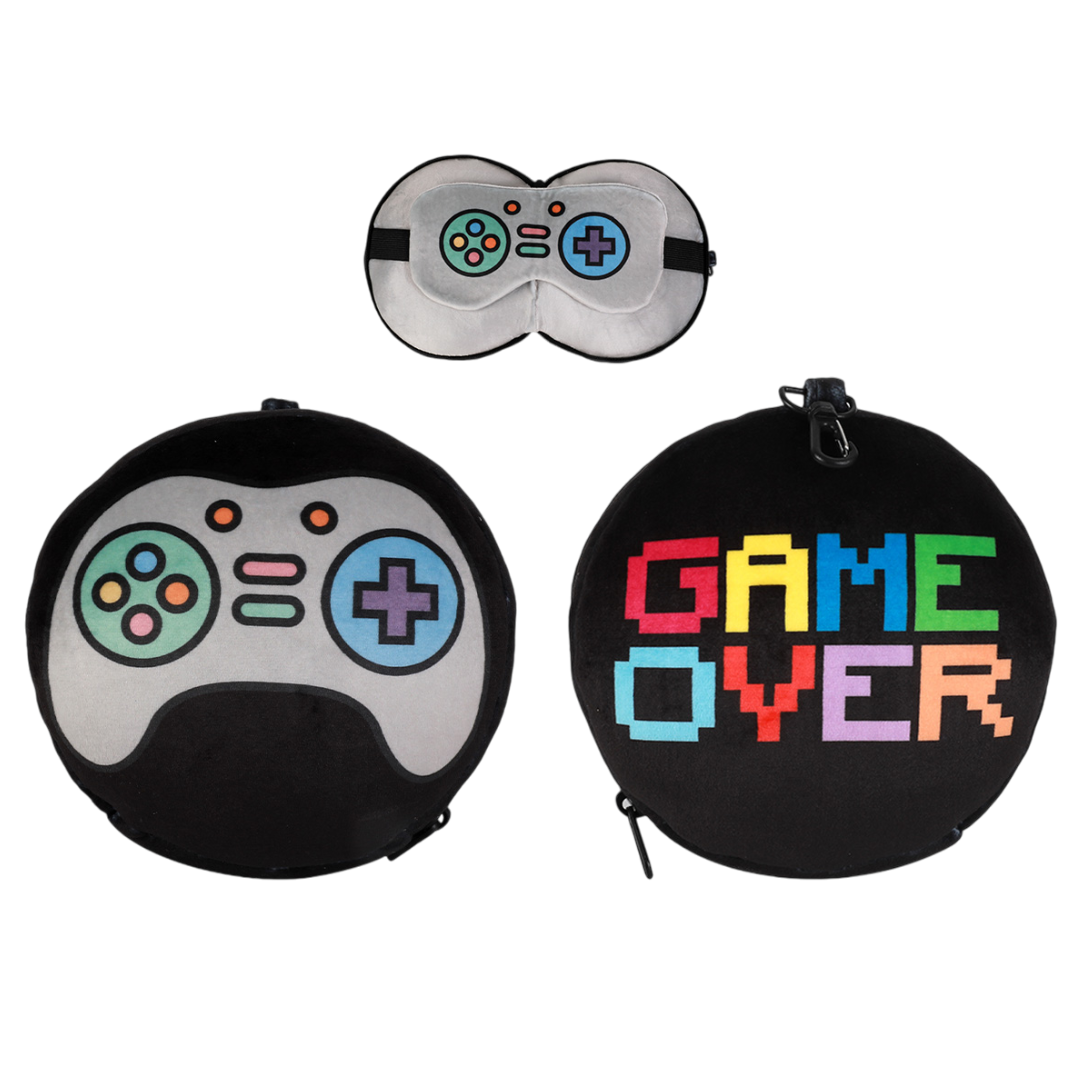 2-In-1 Plush Sleep Mask & Pillow with Zip Closure