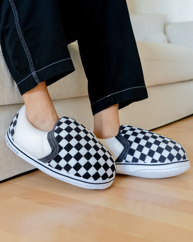 Giant Sneaker Slippers - Harmon Squares Low- Unisex - One Size