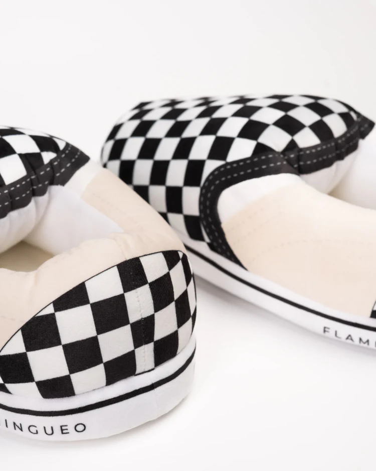 Giant Sneaker Slippers - Harmon Squares Low- Unisex - One Size