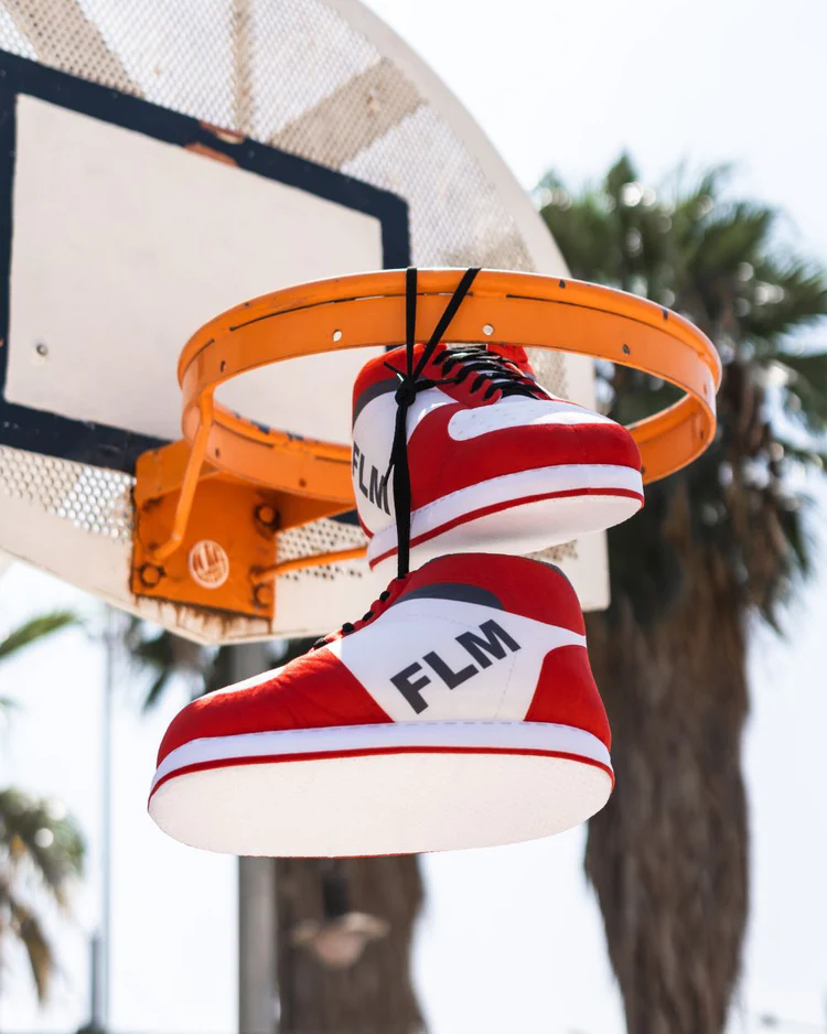 Giant Sneaker Slippers - Bullis - Red & White - Unisex - One Size