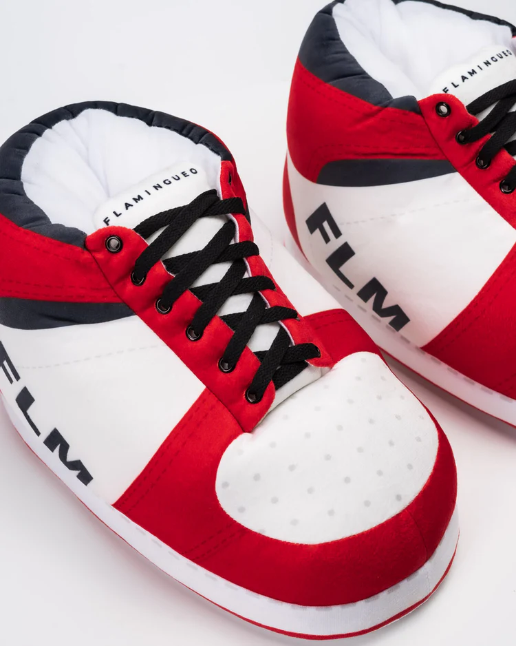 Giant Sneaker Slippers - Bullis - Red & White - Unisex - One Size
