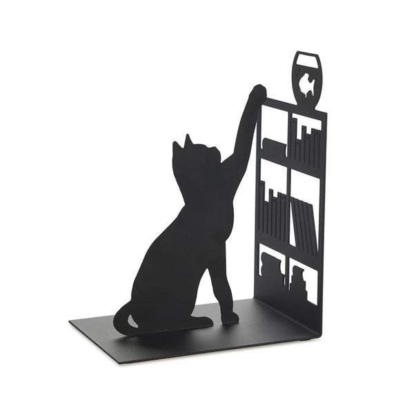 Bookend - Fishing Cat - Black