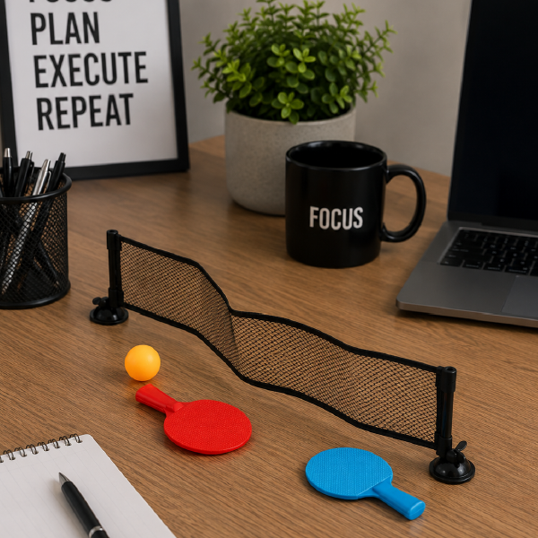 i-Total Mini Desktop Table Tennis Game