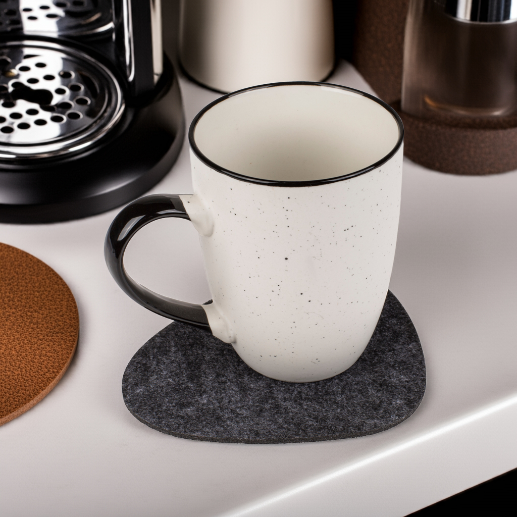 Set of 4 Pebblestone Felt Coasters
