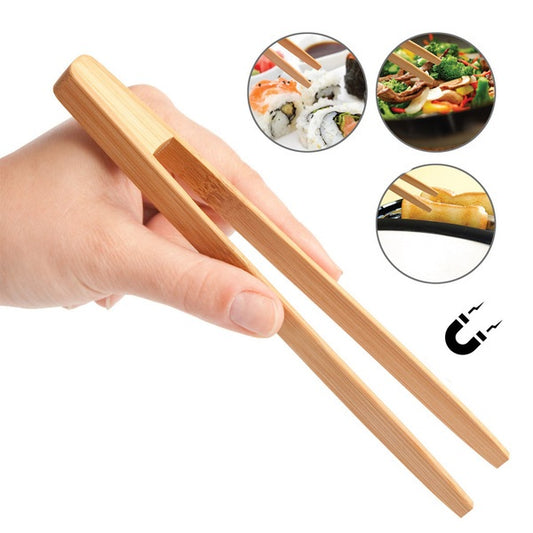 30cm Bamboo Kitchen Tongs