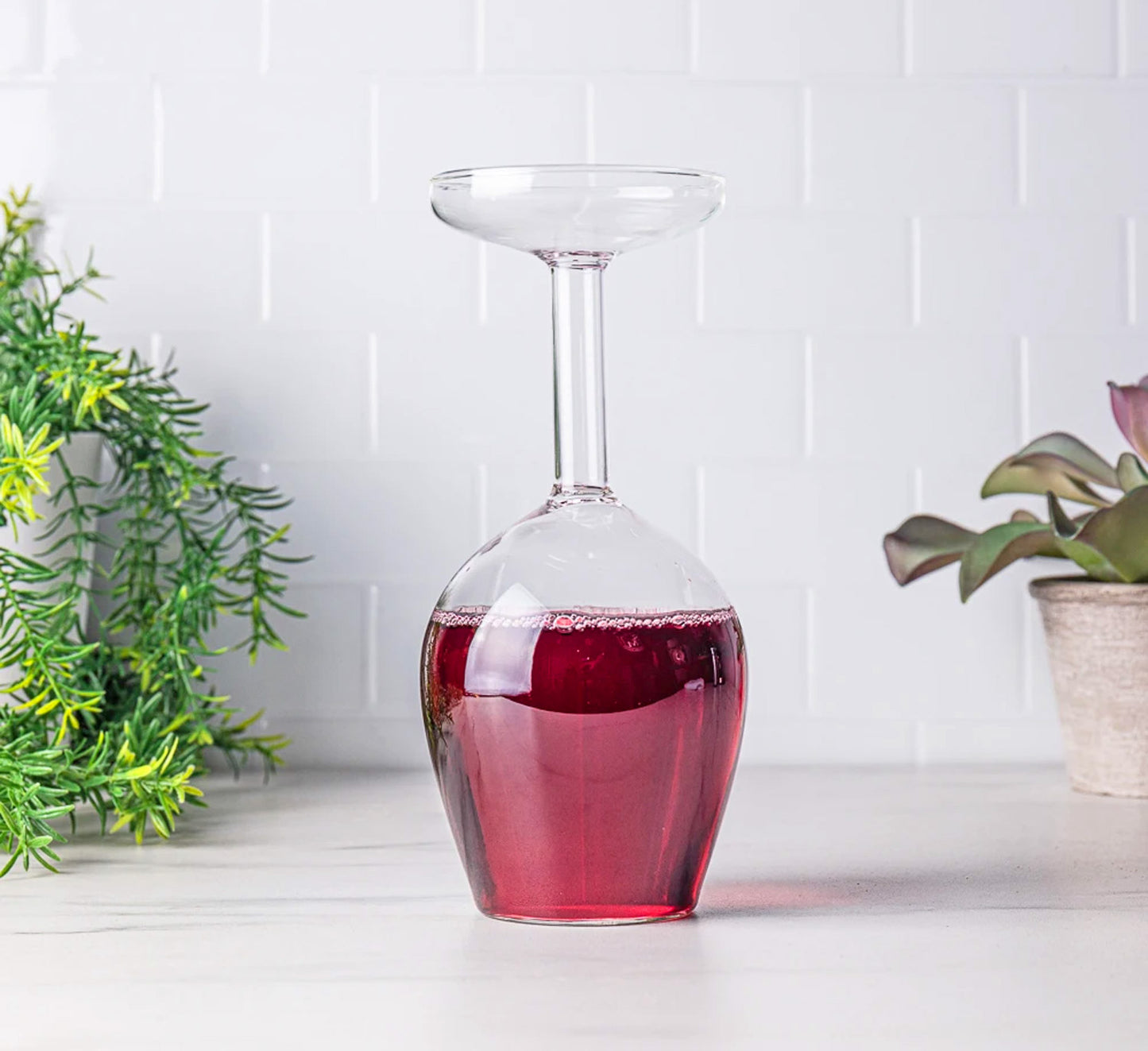 Upside Down Wine Glass - 350ml