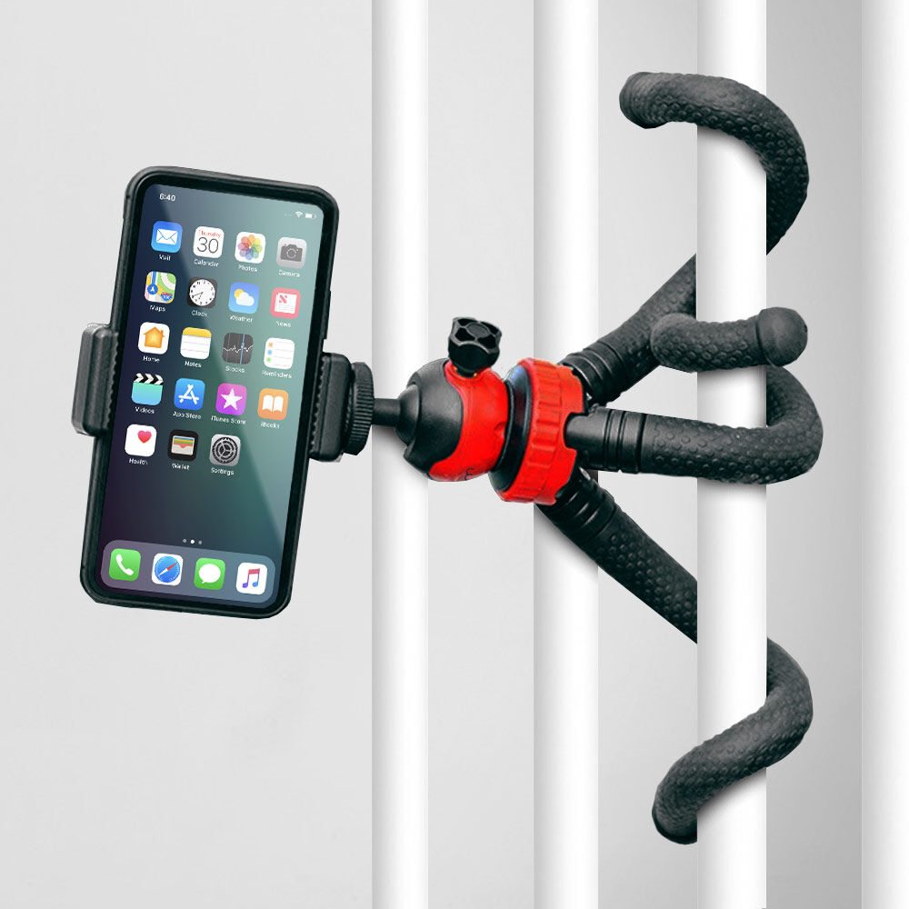 Flexible Tripod - Smartphone & camera holder with Bluetooth remote
