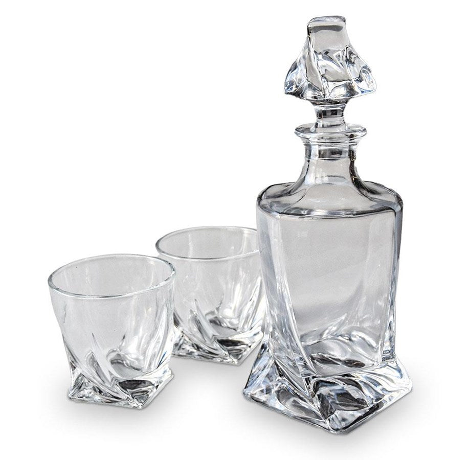 Twisted Decanter Set - Liquor Decanter Set