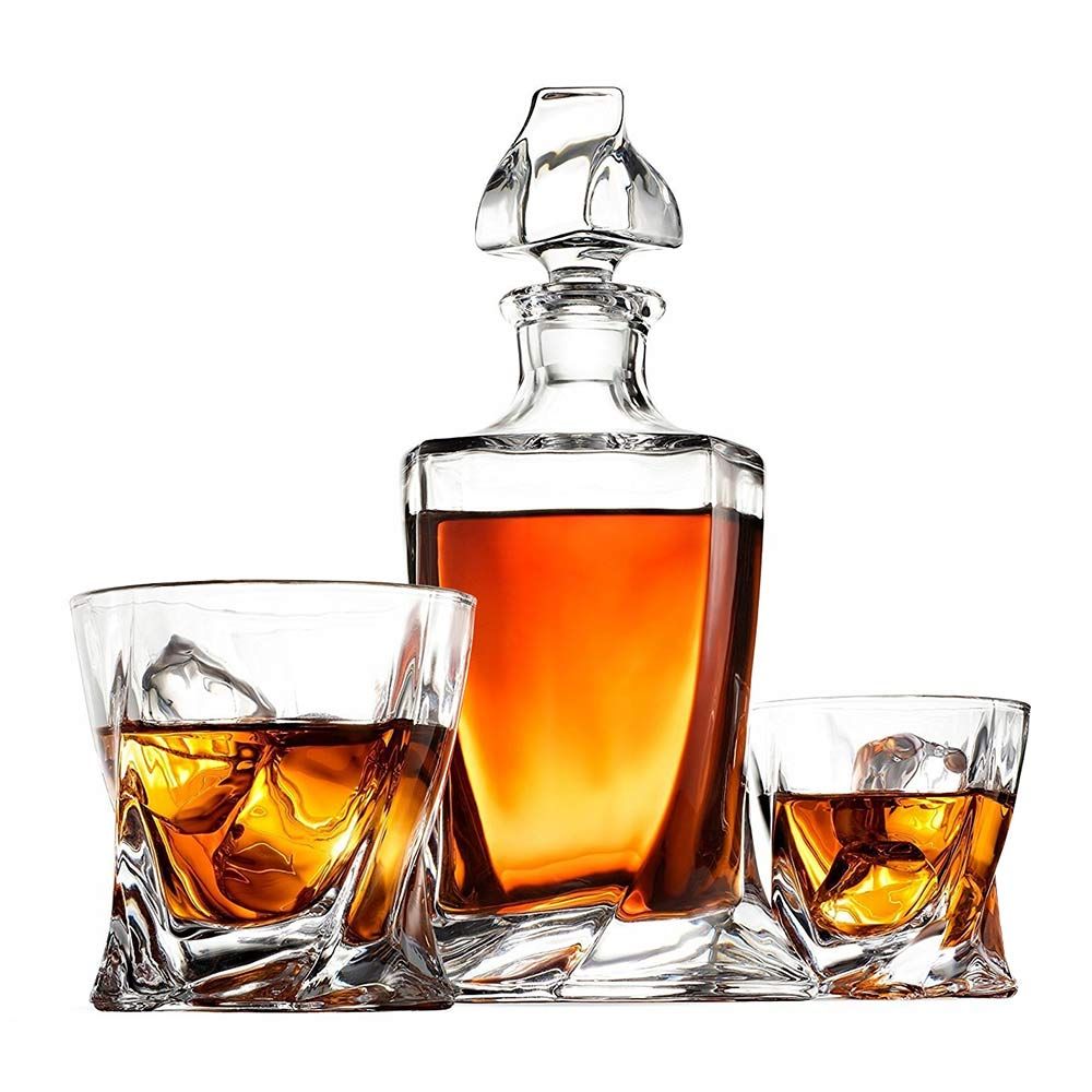 Twisted Decanter Set - Liquor Decanter Set