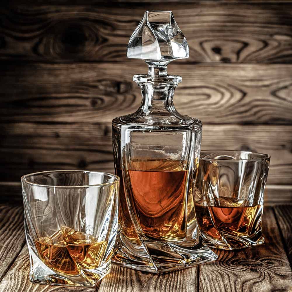 Twisted Decanter Set - Liquor Decanter Set