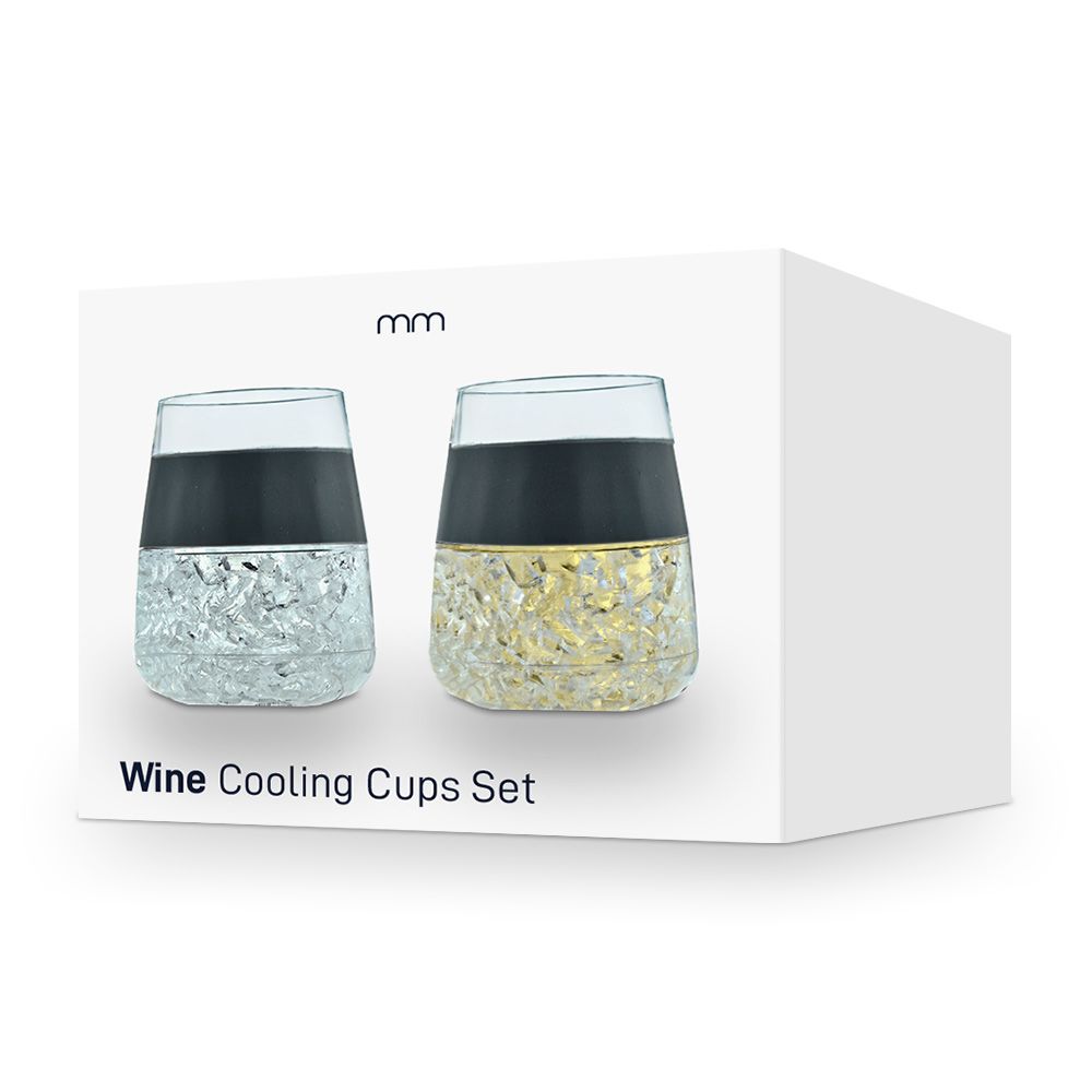 Wine Cooling Glass Set with Cooler Bag - 2Pk