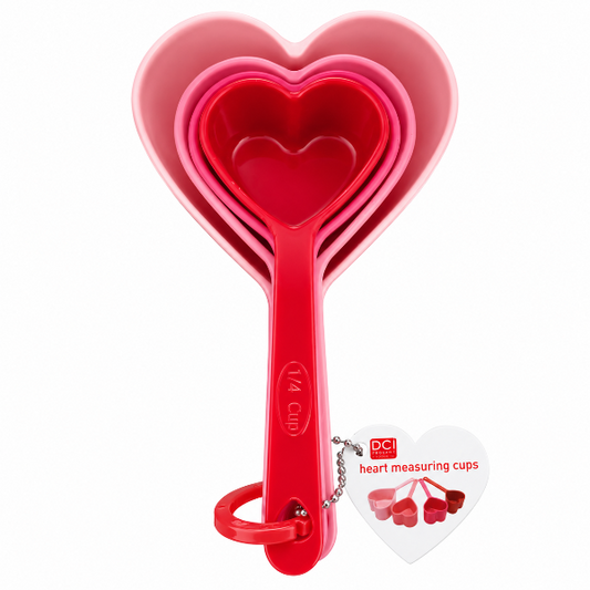 Heart-Shaped Measuring Cups - 4 Piece Set
