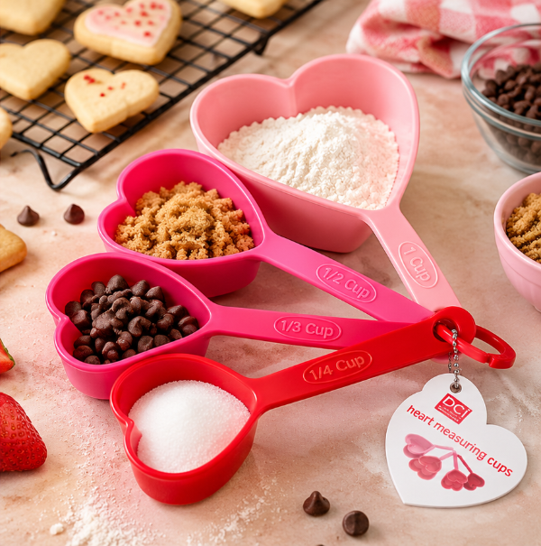Heart-Shaped Measuring Cups - 4 Piece Set