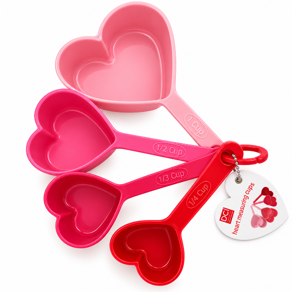 Heart-Shaped Measuring Cups - 4 Piece Set