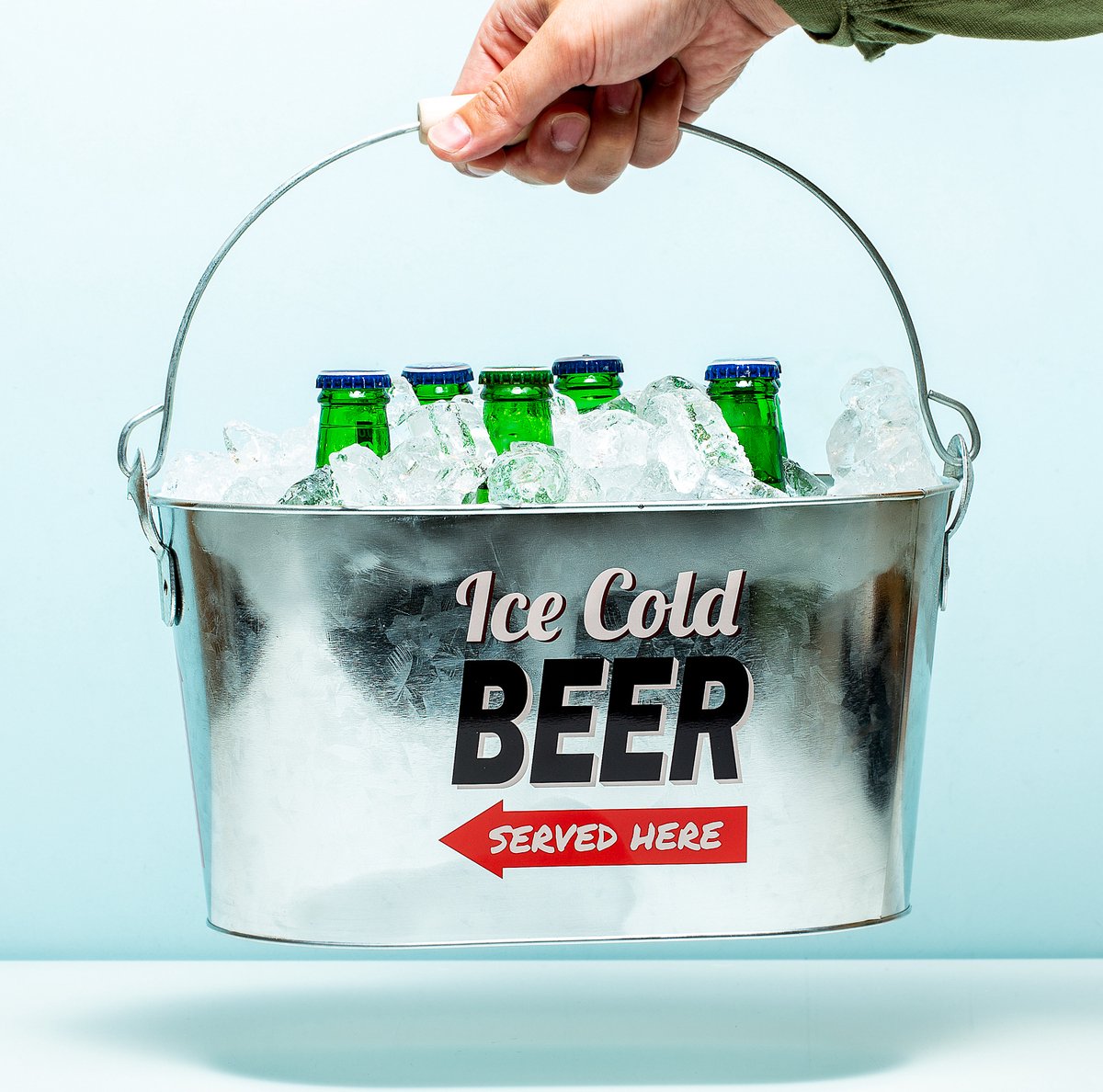 Beer cooler - Ice Bucket - Party Time - Metal