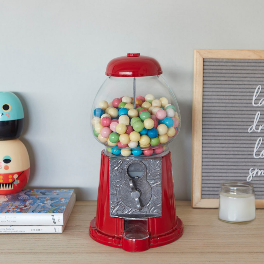 Red Retro Gum Ball machine -  American Dream