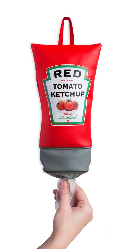 Plastic Bag Dispenser & Holder - Mustard /  Ketchup