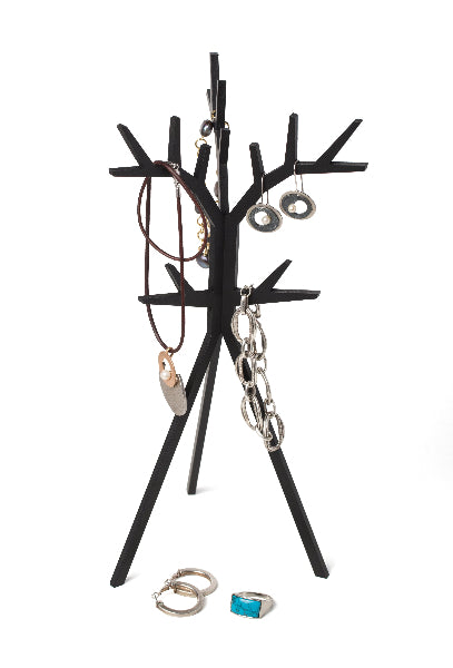 Jewellery Rack - Black MDF Tree - 31cm